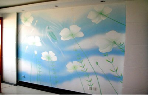 贵溪画墙绘怎么画好白云的蓬松感？