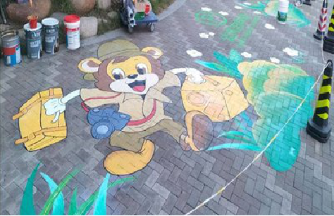 贵溪夏季画地面彩绘会遇到的问题