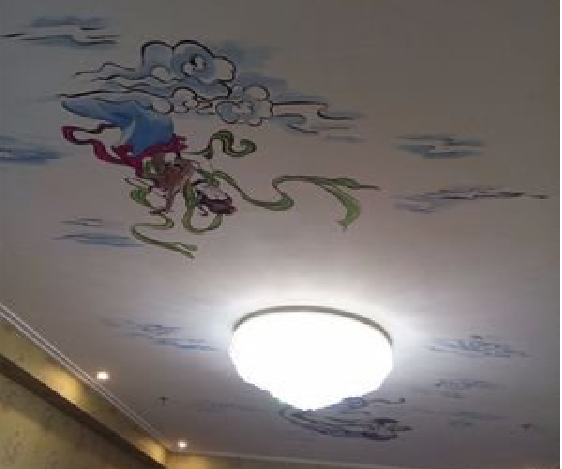 贵溪如何快速绘制天花板上的手绘墙？