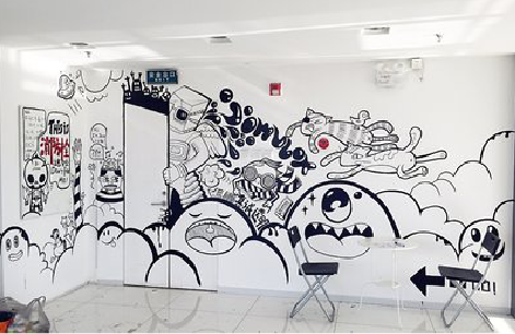 贵溪手绘墙并非传统涂鸦。